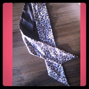 Coach black, white, and grey scarf